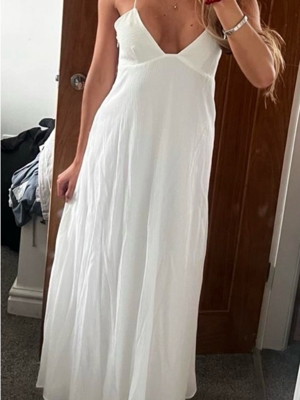 NWOT Zara White Maxi dress sz M